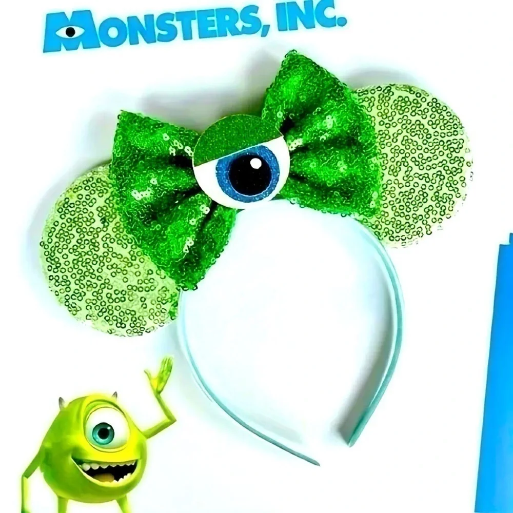 Disney’s Inspired Monsters Inc. Handmade Minnie Mouse Ears - NWOT